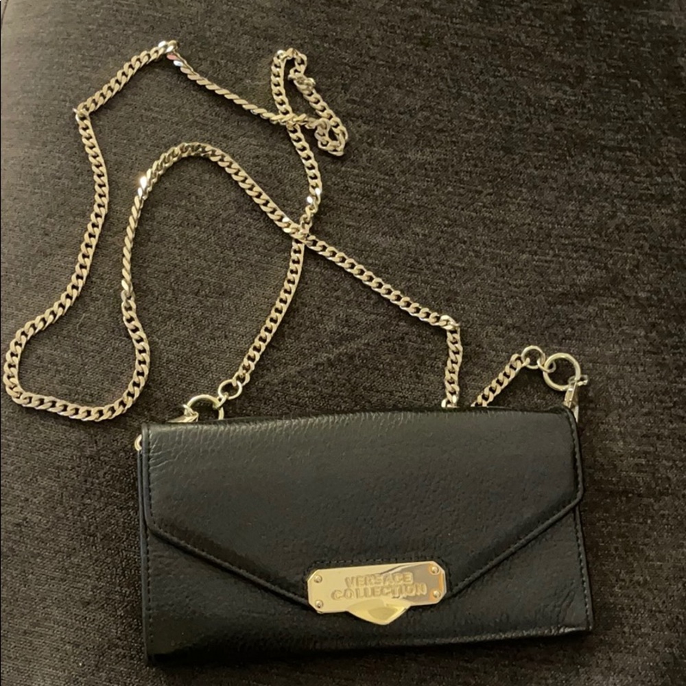 Versace envelope cross body chain bag